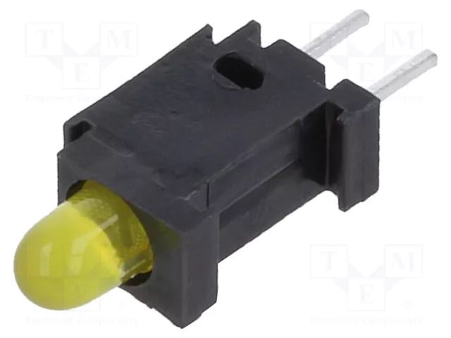 LED; in housing; 2.8mm; No.of diodes: 1; yellow; 20mA; 60°; 10÷20mcd MENTOR 2311.7031