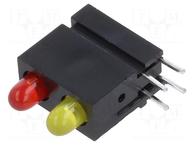 LED; in housing; 2.8mm; No.of diodes: 2; red/yellow; 2mA; 60° MENTOR 1801.7233