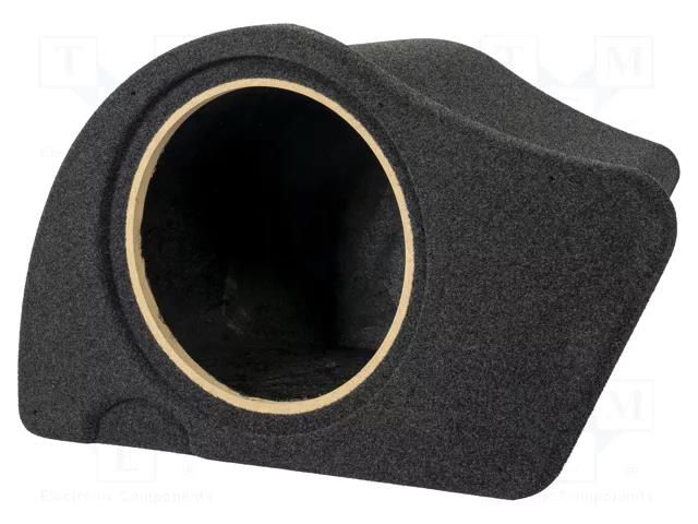 Car loudspeaker enclosure; MDF; black melange; textil; 250mm BASSER OBGL.AUDI.18
