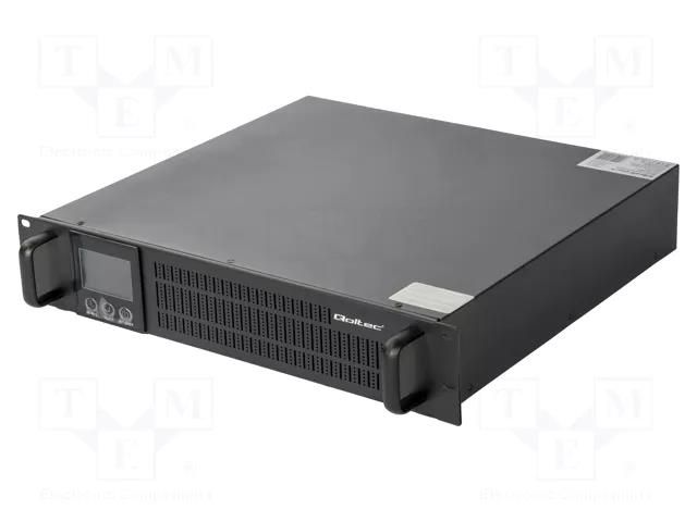Power supply: UPS; 800W; 1kVA; 230V; 483x463x87mm; 7Ah; Ubatt: 12V QOLTEC QOLTEC-53945