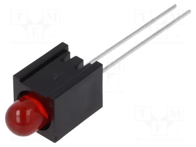 LED; in housing; 5mm; No.of diodes: 1; red; 20mA; Lens: red,diffused MENTOR 2355.2031