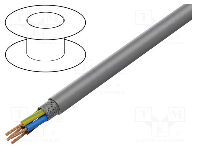 Wire; H05VVC4V5-K,ÖLFLEX® 150CY; 4G1.5mm2; PVC; grey; 300V,500V LAPP OL150CY-4G1.5