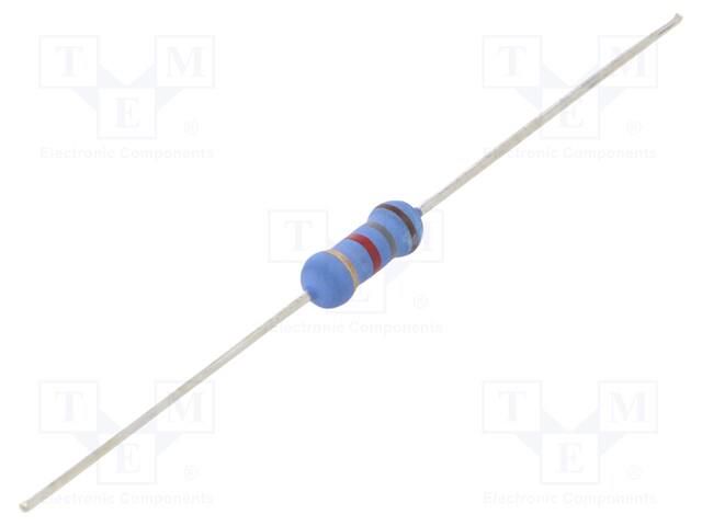 Resistor: metal film; THT; 1.8kΩ; 1W; ±5%; axial TE Connectivity ROX1SJ1K8