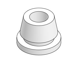 Kabelio įvorė vienpusė skaidri Ø6mmx10mm, 1000 vnt. 87071