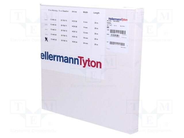 Identification tags; 25mm; 25m; transparent; -60÷65°C HELLERMANNTYTON HCR24-PEUV-CL