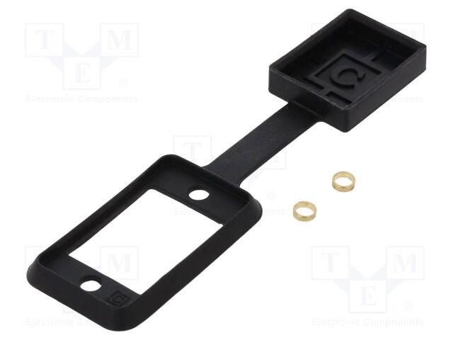 Socket gasket with dust cap; black; 29mm; Gasket: silicone; SLIM CLIFF CP299822