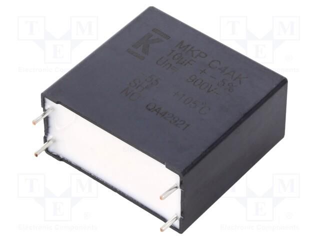 Capacitor: polypropylene; DC-Link; 10uF; THT; ESR: 8.2mΩ; ±5% KEMET C4AKOBW5100A3FJ