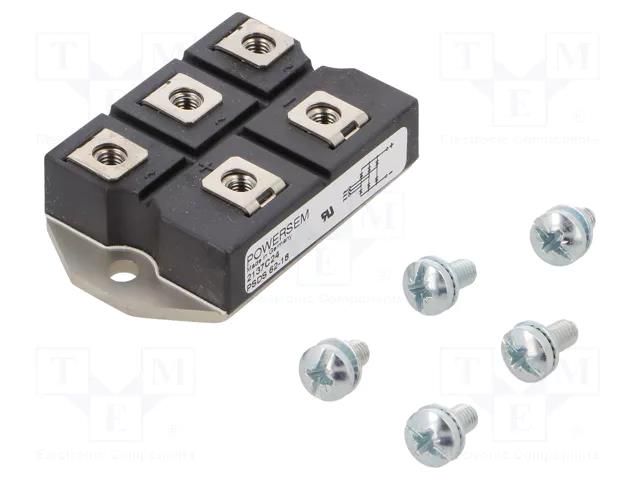 Bridge rectifier: three-phase; Urmax: 1.8kV; If: 63A; Ifsm: 500A POWERSEM PSDS62/18