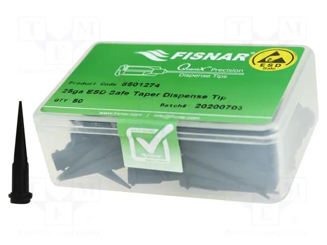 Needle: plastic; 1.25"; Size: 25; straight,conical; 0.25mm FISNAR FIS-25-ESD