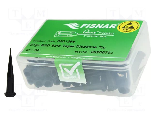 Needle: plastic; 1.25"; Size: 30; straight,conical; 0.15mm FISNAR FIS-30-ESD