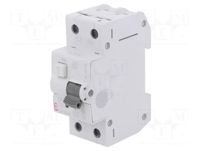 RCBO breaker; Inom: 32A; Ires: 100mA; Poles: 2; 230/400VAC; IP20 ETI POLAM 002173727