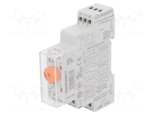 Timer; 0,5s÷10days; DPDT; 250VAC/8A; Usup: 12÷240VAC; 12÷240VDC CROUZET BM2R08MV1