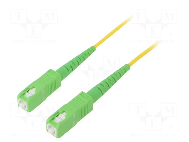 Fiber patch cord; OS2; SC/APC,both sides; 5m; LSZH; yellow LOGILINK FPSSC05