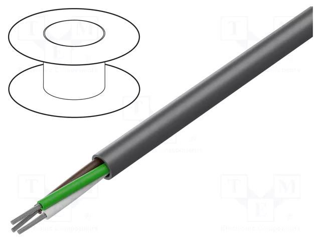 Wire; LiYY A; 3x26AWG; unshielded; 300V; Cu; stranded; dark grey LAPP LIYY-A-3X26AWG