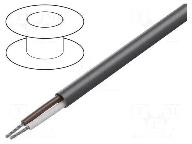 Wire; LiYY A; 2x24AWG; unshielded; 300V; Cu; stranded; dark grey LAPP LIYY-A-2X24AWG