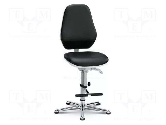 Cleanroom acces: chair; black; 460x440mm; 630÷890mm; ESD EUROSTAT GROUP ERS-432020008
