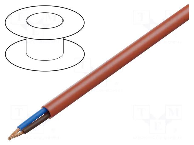 Wire: mains; HLGs; 2x1.5mm2; Insulation: LSZH; Colour: red; Core: Cu TECHNOKABEL HLGS-2X1.5