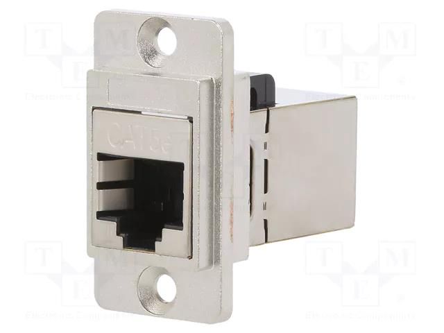 Coupler; DUALSLIM; Cat: 5e; shielded; 8p8c; RJ45 socket,both sides CLIFF CP30720SM