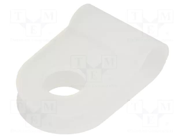 Fixing clamp; Cable P-clips; ØBundle : 3.2mm; W: 10mm; polyamide HELLERMANNTYTON H1P-PA66-NA