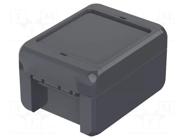 Enclosure: multipurpose; X: 80mm; Y: 113mm; Z: 60mm; BOCUBE; graphite BOPLA B100806-PC-V0-7024