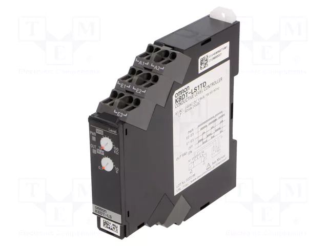 Level monitoring relay; conductive fluid level; 24VAC; 24VDC OMRON K8DT-LS1TD