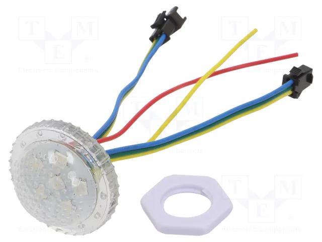 LED; RGB; IP65; 140°; Ø38mm; Controller: SM16703; 24VDC IPIXEL LED P038006CC3SE