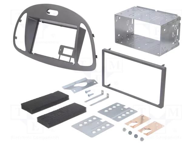 Radio frame; Hyundai; 2 DIN; silver PER.PIC. RAM-40.299.2