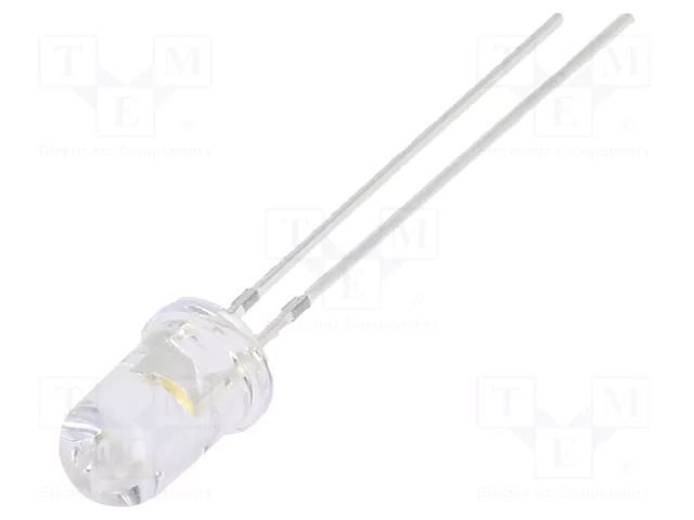 LED; white warm; 5mm; 12000÷14400mcd; 15°; Front: convex; -30÷85°C OPTOSUPPLY OSM2DK5111A-UV