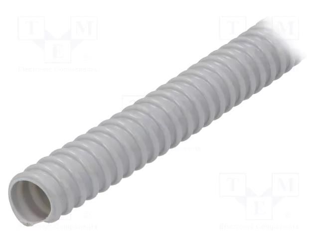 Protective tube; Size: 16; PVC; grey; L: 30m; -5÷60°C; 320N PAWBOL PW-17016