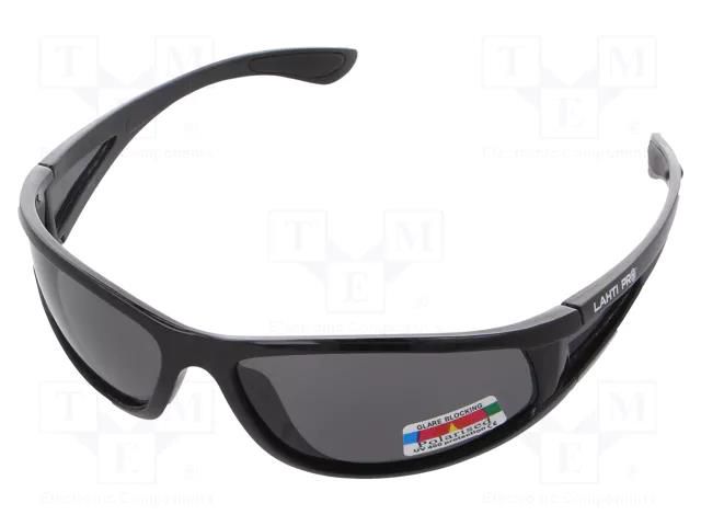 Safety spectacles; Lens: polarised,grey; Resistance to: UV rays LAHTI PRO LAHTI-L1501100