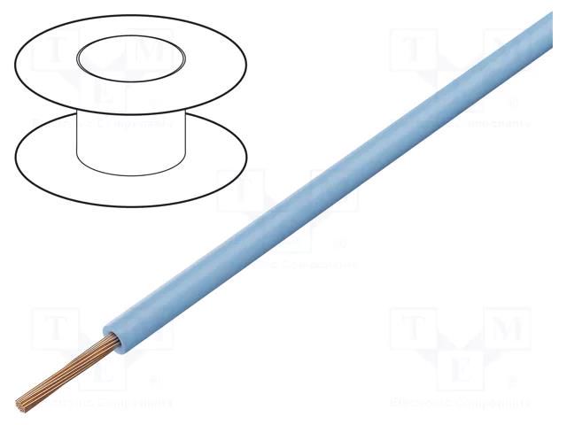 Wire; H05V-K,LgY; stranded; Cu; 1mm2; PVC; light blue; 300V,500V BQ CABLE LGY1.0-BB