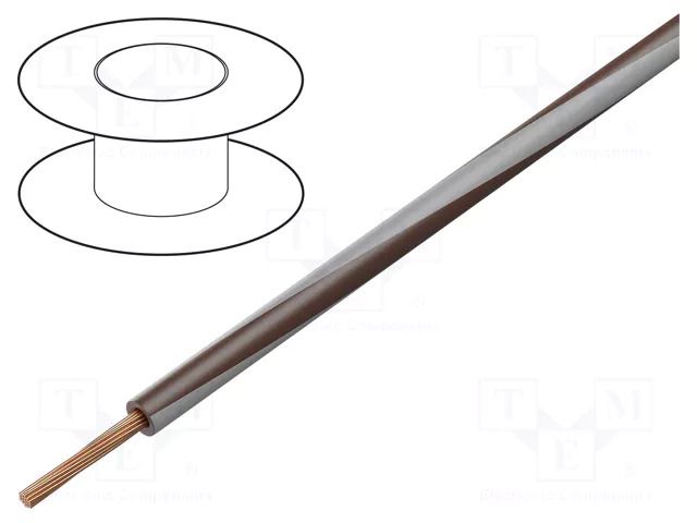 Wire; H05V-K,LgY; stranded; Cu; 1mm2; PVC; brown-grey; 300V,500V BQ CABLE LGY1.0-BR/GY