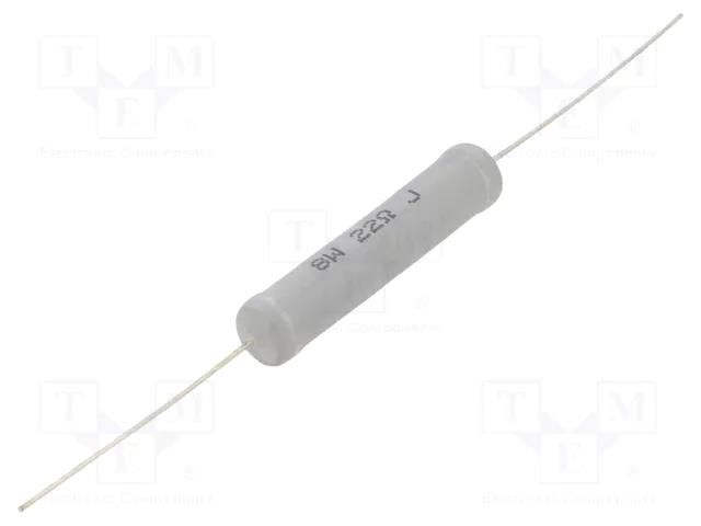 Resistor: metal oxide; THT; 22Ω; 8W; ±5%; Ø0.75x38mm; Ø8x39.5mm ROYALOHM MOR08WJ0220B00