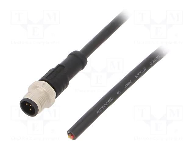 Cable: for sensors/automation; M12; PIN: 5; straight; 2m; plug; 4A AMPHENOL LTW M12A-05BMMM-SL8N02