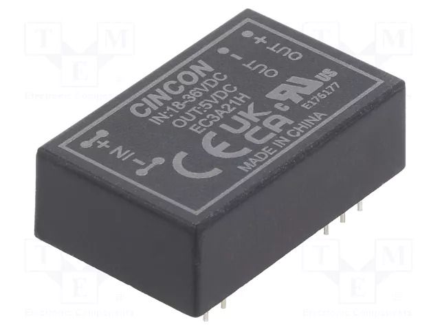 Converter: DC/DC; 3W; Uin: 18÷36VDC; Uout: 5VDC; Iout: 600mA; DIP24 CINCON EC3A21H