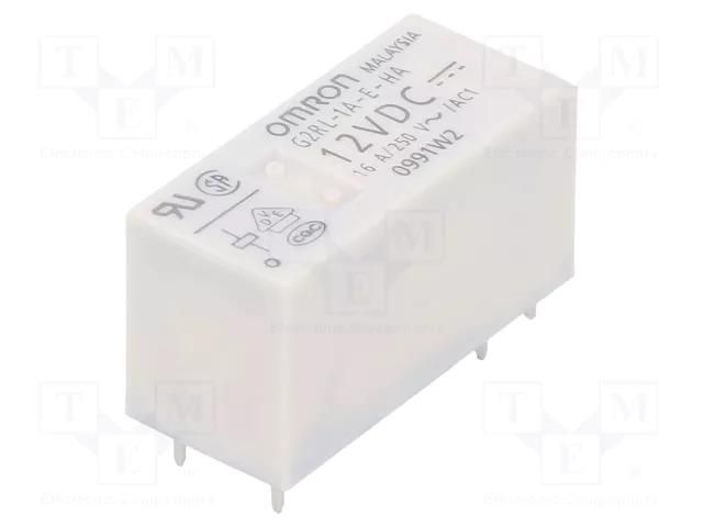 Relay: electromagnetic; SPST-NO; Ucoil: 12VDC; Icontacts max: 16A OMRON Electronic Components G2RL-1A-E-HA-12DC
