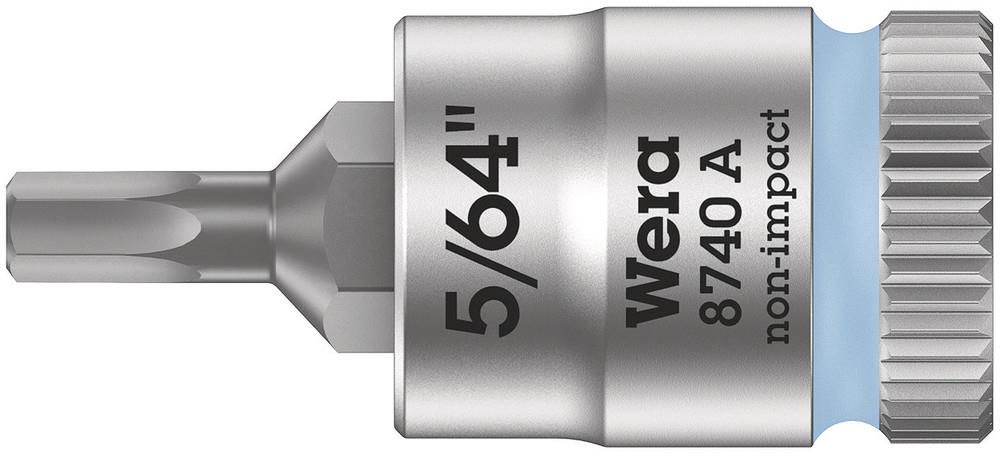 8740 A Zyklop bit socket, 1/4" drive, 5/64"x28.0, Wera 05003380001