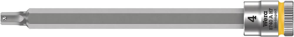 8740 A HF Zyklop bit socket with holding function, 1/4" drive, 4.0x100.0, Wera 05003334001