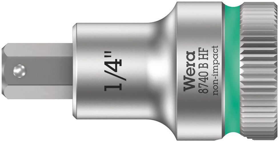 8740 B HF Zyklop bit socket with holding function, 3/8" drive, 1/4"x35.0, Wera 05003089001