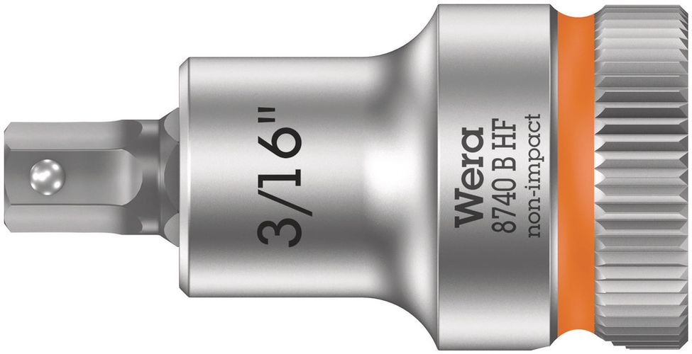 8740 B HF Zyklop bit socket with holding function, 3/8" drive, 3/16"x35.0, Wera 05003085001