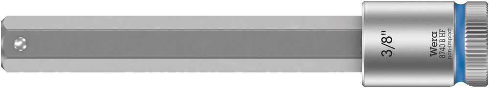 8740 B HF Zyklop bit socket with holding function, 3/8" drive, 3/8"x100.0, Wera 05003094001