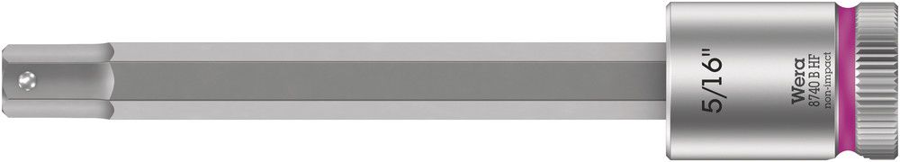 8740 B HF Zyklop bit socket with holding function, 3/8" drive, 5/16"x100.0, Wera 05003092001