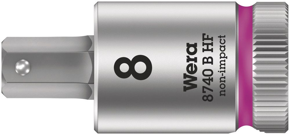 8740 B HF Zyklop bit socket with holding function, 3/8" drive, 8.0x38.5, Wera 05003039001