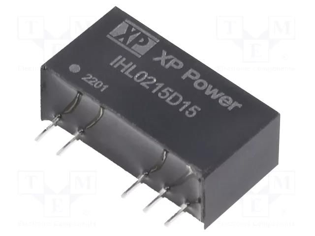 Converter: DC/DC; 2W; Uin: 13.5÷16.5VDC; Uout: 15VDC; Uout2: -15VDC XP POWER IHL0215D15