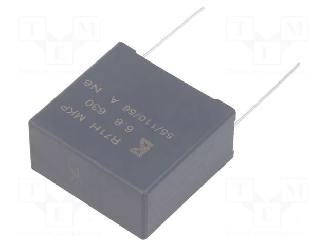 Capacitor: polypropylene; R71; 6.8uF; Uoper: 630VDC; 220VAC; THT KEMET R71PR468050H6K