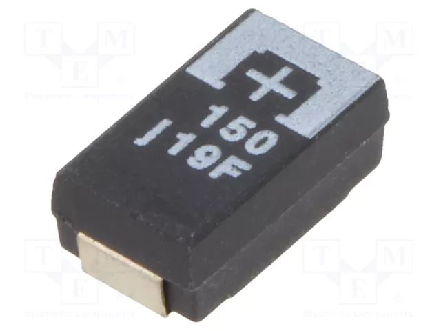 Capacitor: tantalum-polymer; 150uF; 6.3VDC; 2750mA; SMD; ±20%; 25mΩ PANASONIC 6TPF150MPL-BULK
