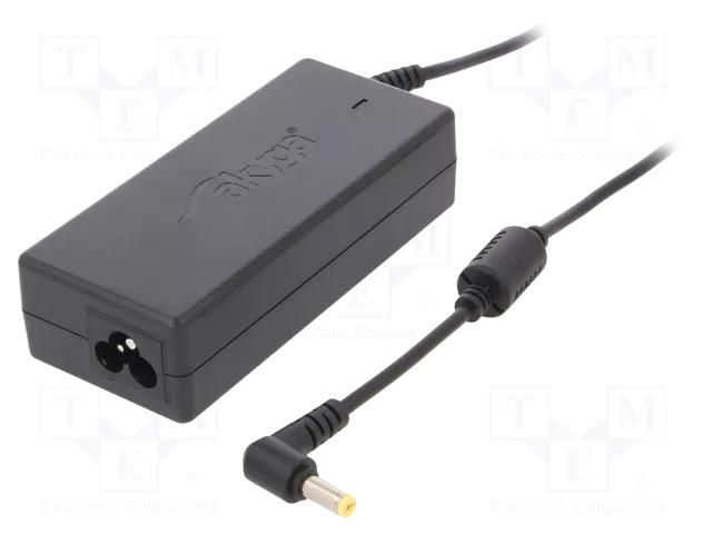 Power supply: switching; 19VDC; 1.58A; Out: 5,5/1,7; 30W; desktop AKYGA AK-ND-21