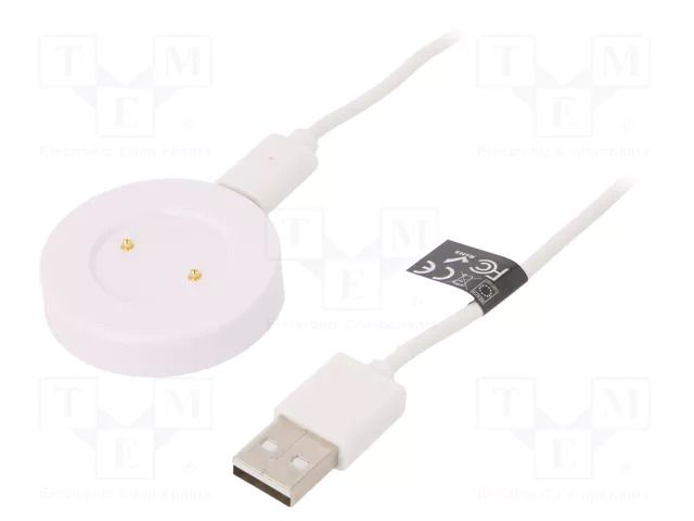 Cable: for smartwatch charging; Huawei; 1m; 1A; white AKYGA AK-SW-05