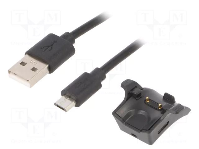 Cable: for smartwatch charging; Huawei; 0.5m; 1A; black AKYGA AK-SW-22