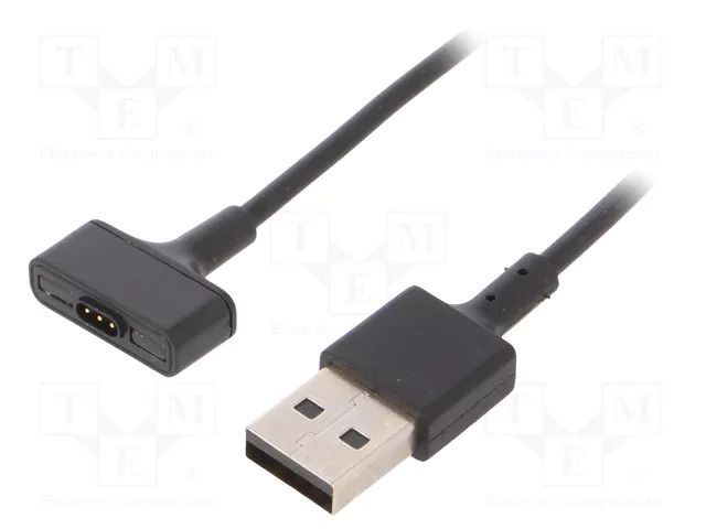 Cable: for smartwatch charging; 1m; 1A; Fitbit Ionic; black AKYGA AK-SW-23